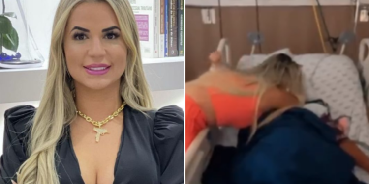 Após desistir de A Fazenda, Deolane posta foto encontrando a mãe internada na UTI