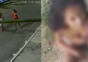 Suspeita de fazer ‘casinha’ para idoso de 67 anos que foi morto é espancada em Manaus; vídeo