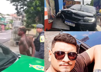 Vídeo: Motorista que atropelou bandidos que roubavam idosa em Manaus recebe ajuda para consertar veículo