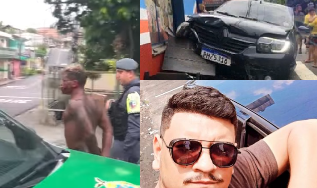 Vídeo: Motorista que atropelou bandidos que roubavam idosa em Manaus recebe ajuda para consertar veículo