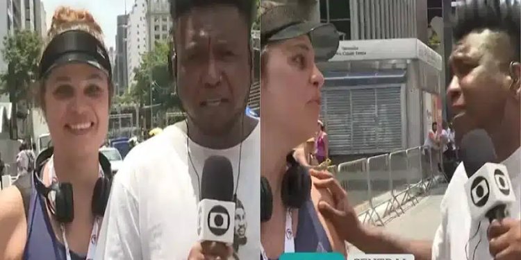 Vídeo: ‘Maria Bruaca’ leva fora ao não ser reconhecida por repórter do ‘É De Casa’