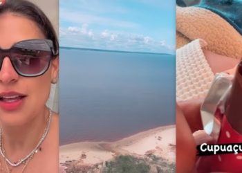 Simone chega a Manaus e se derrete pelo rio Negro: ‘lindo demais’