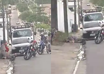 Clima natalino! Funcionários de empresa de Manaus são flagrados saindo no soco no meio da rua; vídeo