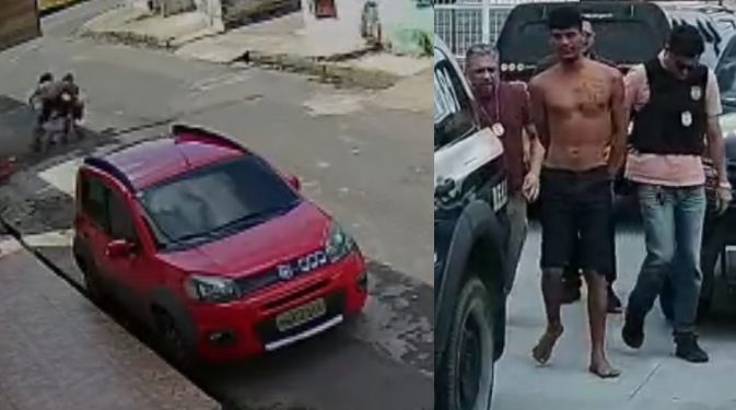 Câmeras filmam momento em que homem mata o vizinho a facadas em Manaus; veja o vídeo