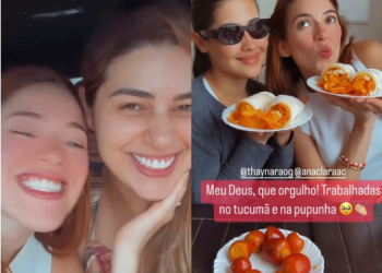 Thayanara OG e Ana Clara chegam a Manaus para comemorar 1 ano de Malu, filha de Vivian Amorim