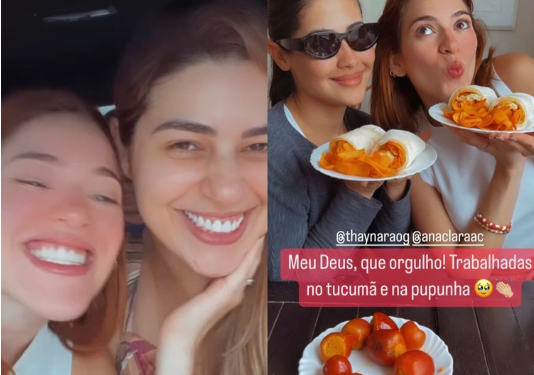Thayanara OG e Ana Clara chegam a Manaus para comemorar 1 ano de Malu, filha de Vivian Amorim