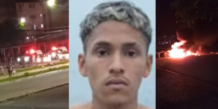 Vídeo: Moradores fazem barricada no Viver Melhor após criminoso ser morto durante ação da PM