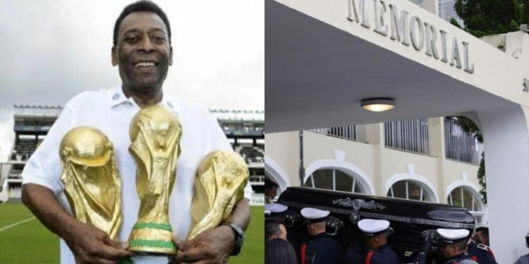 Rei Pelé é sepultado após cortejo por ruas de Santos