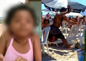 Com medo de ser preso, homem obriga filha a defendê-lo após agredi-la na praia: ‘não é covarde’