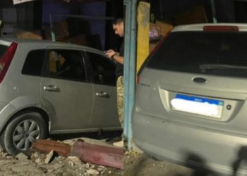 Em Manaus, carro invade floricultura e motorista pede para empresaria mentir para a polícia