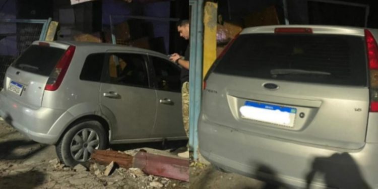 Em Manaus, carro invade floricultura e motorista pede para empresaria mentir para a polícia