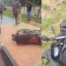 Mulher perde o controle de carro e atropela dois motoqueiros em Manaus