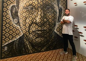 Esteira indígena grafitada por Raiz Campos ganha espaço em exposição no Rio de Janeiro
