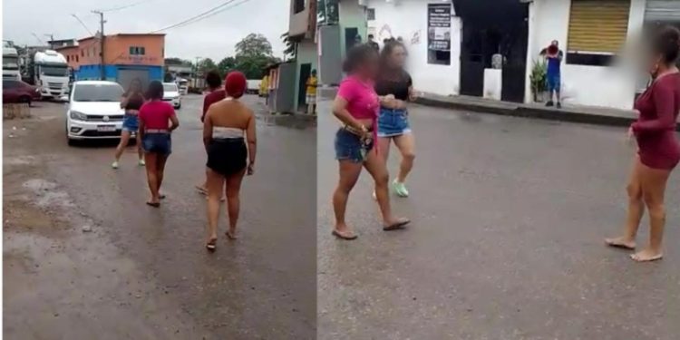 ‘UFC’ com direito a juiz, blindadas saem no soco em Manaus e motivo é mulher; veja vídeo