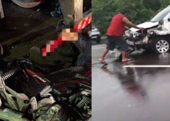 Quarta-feira de acidentes: Entregador morre com a cabeça esmagada e homem ‘voa’ ao ser batido