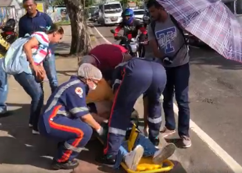 Mulher se joga de ônibus em movimento na Djalma Batista para fugir de assalto