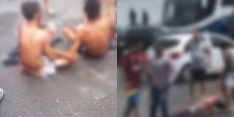 População mete o cacete em suspeitos de arrastão na Torquato Tapajós