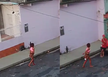 Vídeo: Mulher sai gemendo de dor ao levar tiro na perna na Redenção; marido também foi baleado