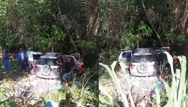 Vídeo: Carro cai em barranco em Manaus e motorista morre; suspeita é que ele sofreu infarto