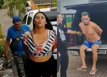 Vídeo: Debochada, blindada é presa com o marido por tráfico e manda beijinhos pra câmera
