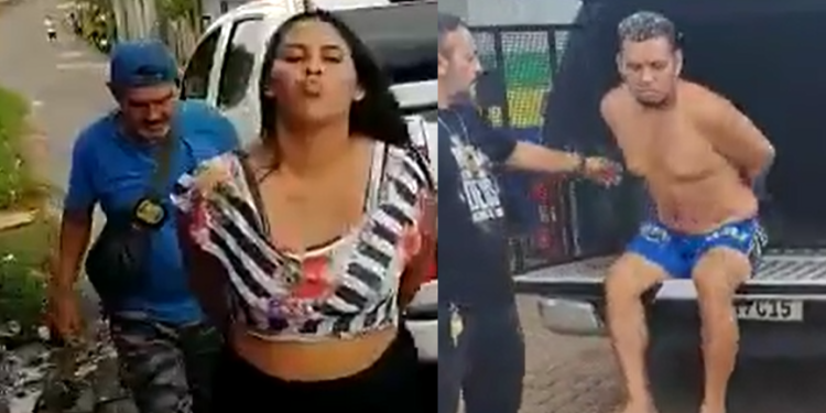 Vídeo: Debochada, blindada é presa com o marido por tráfico e manda beijinhos pra câmera
