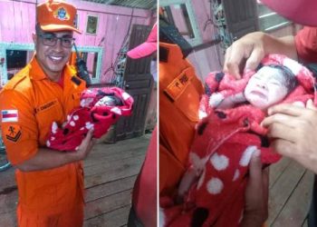 Corpo de Bombeiros faz parto de emergência em casa, no interior do Amazonas