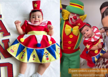 Vivian Amorim festeja aniversário da filha com o tema circo e a presença de Patati Patatá, em Manaus