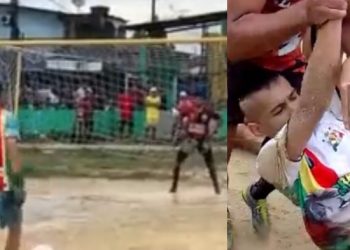 Cenas fortes: jogo do Peladão transmitido ao vivo acaba em morte em Manaus