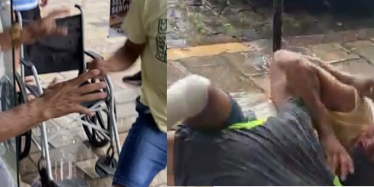 Milagre? Cadeirante se levanta e vai pra porrada com homem após ser desmascarado em Manaus; vídeo