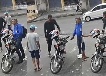 Vídeo: Prestes a ir para a batalha, entregador tem a moto roubada na Zona Leste de Manaus