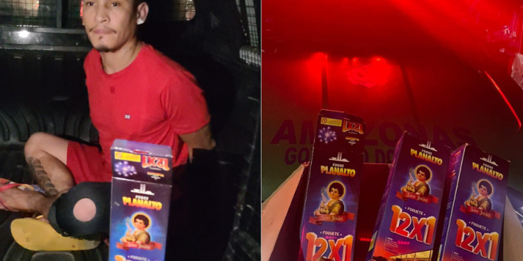 Se preparando para soltar fogos, membro de facção é preso