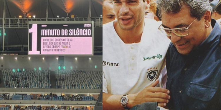 Maraca se cala por 1 minuto para homenagear Amazonino no clássico Vasco x Botafogo