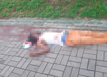 Corpo é encontrado em ponte do Centro com garganta cortada; IMAGENS FORTES