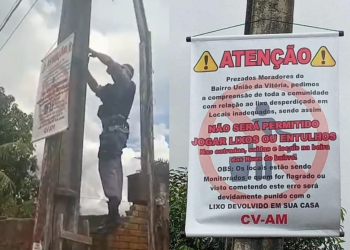 Aqui não: Polícia Militar vai a comunidade retirar cartaz com proibição para moradores