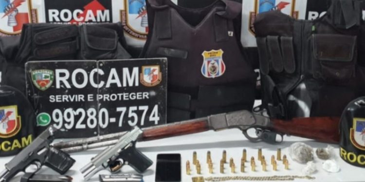 Após perseguição, trio é preso com drogas, armas e granadas em Manaus