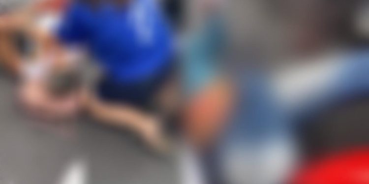 Vídeo: casal geme de dor após grave acidente de moto em avenida de Manaus