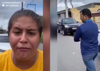 Vídeo: durante protesto moradora leva tapa no rosto de funcionário da AM Energia