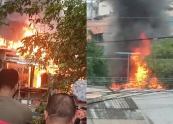 Outra casa pega fogo na tarde desta terça-feira em Manaus; veja vídeo