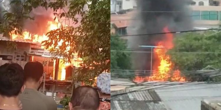 Outra casa pega fogo na tarde desta terça-feira em Manaus; veja vídeo