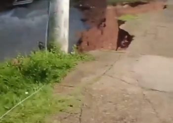 Vídeo: enorme cratera se forma próximo ao Clube Municipal de Manaus