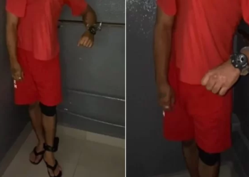 Jovem se fantasia de detento e usa tornozeleira falsa e acaba preso no Carnaval
