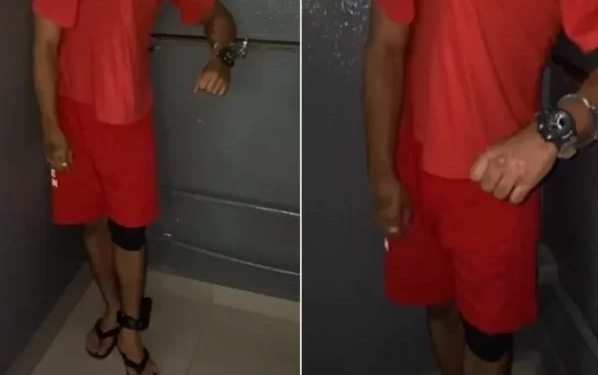Jovem se fantasia de detento e usa tornozeleira falsa e acaba preso no Carnaval