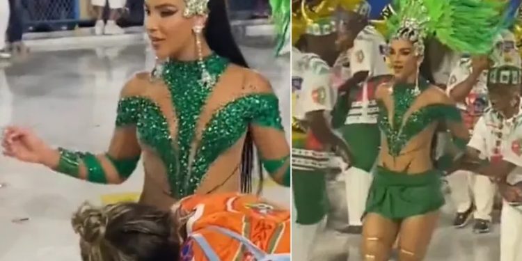 ​Musa da Grande Rio perde o tapa-sexo na avenida: “…minha flor ficou toda de fora”