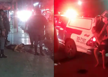 Vídeos: Dupla rouba carro, faz arrastões e um é baleado após perseguição da PM em Manaus