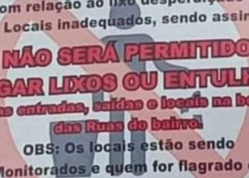 CV proíbe lixo nas ruas em Manaus e avisa quem peitar ‘será devidamente punido’