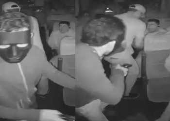 Vídeo: Bandidos invadem micro-ônibus que fazia rota para a Moto Honda e roubam 10 funcionários