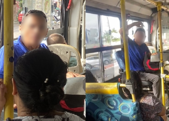 Vídeo: Usuário de ônibus se revolta com cobrador crente e ‘pregador’: ‘Vou cantar ponto de gira’