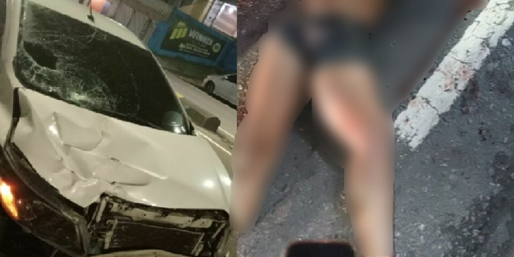 Vídeo: Jovem que seria usuária de drogas surge na frente de carro em Manaus e morre atropelada