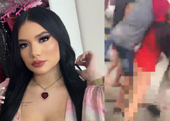 Vídeo: Morena brava quase perde as roupas durante porrada em posto na Cidade Nova