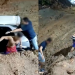 Mesmo com obra sinalizada e cratera maceta, motorista despenca com carro na Djalma Batista; vídeo